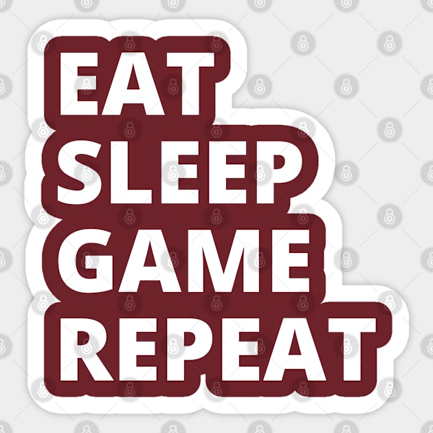 Eat Sleep Game Repeat - Funny Video Gamer Lover Merch Sticker by Sonyi